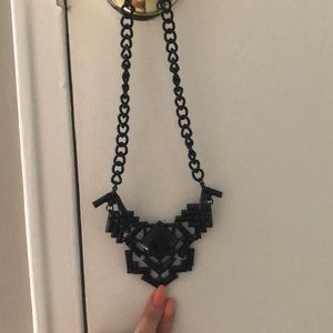 Black statement necklace